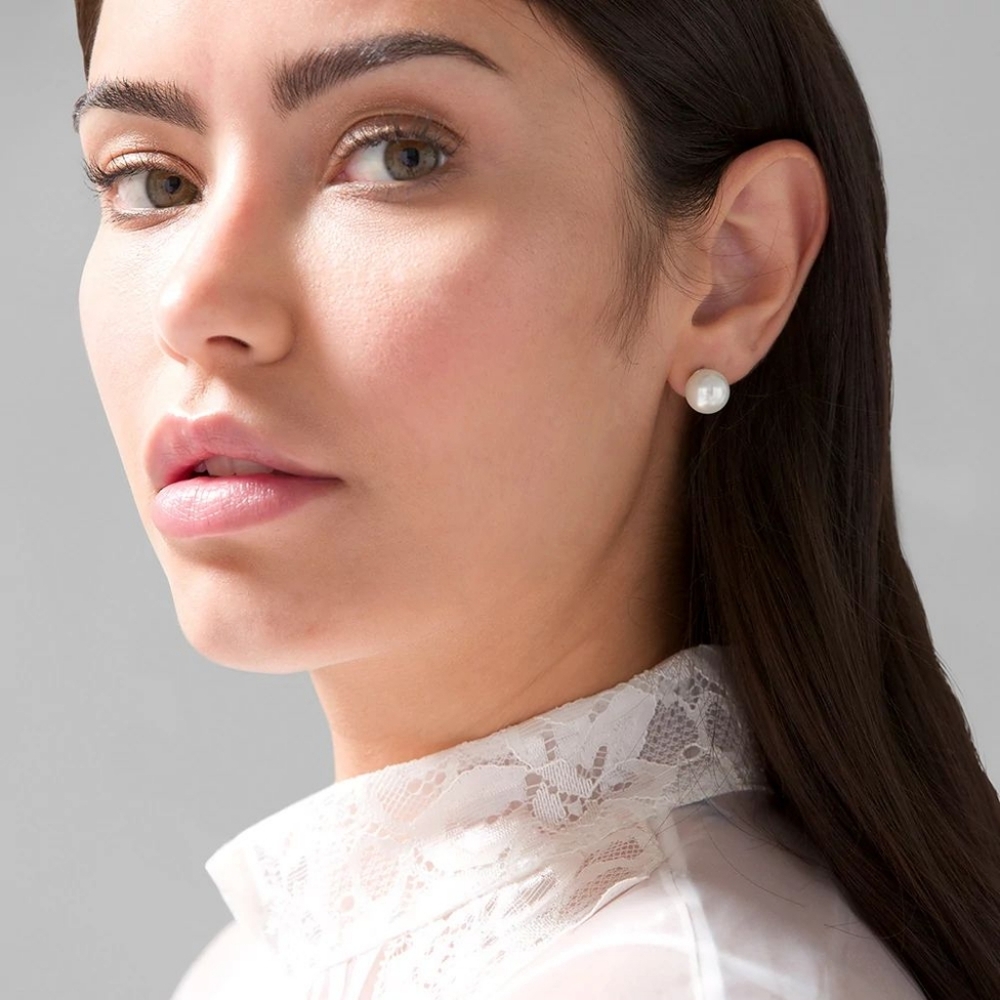WHBM | Glass Pearl Stud Earrings